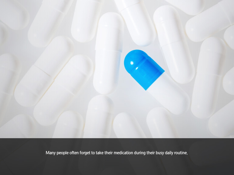 Many people often forget to take their medication during their busy daily routine.
