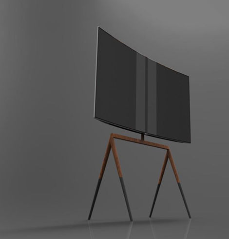 An image shows < V Up > work which was selected as the shortlist in the competition contest of Samsung Electronics QLED TV stand.