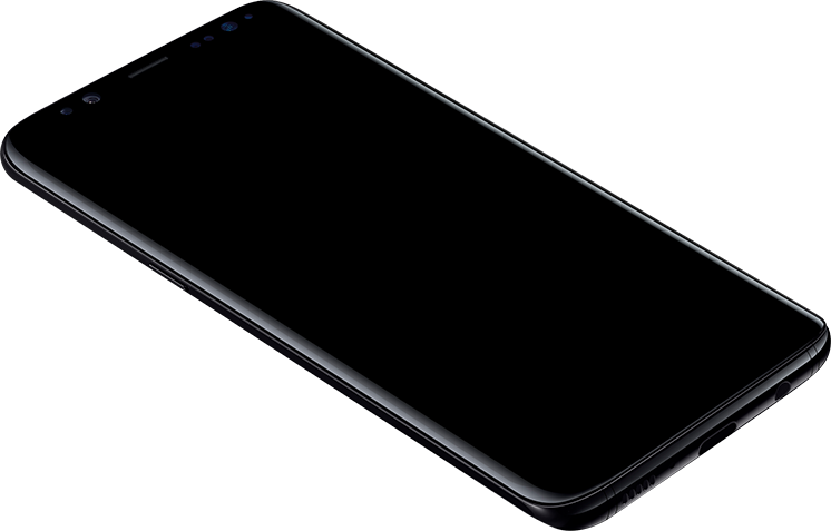 An image shows the balanced curvature of Galaxy S8 inspired by the visual language
