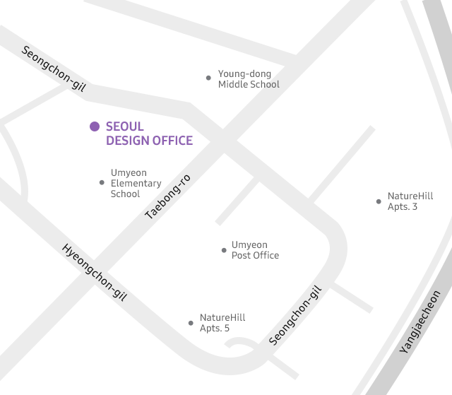 A map shows the location of Seoul Design Office.