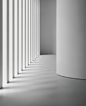 Space where vertical lines create visual harmony