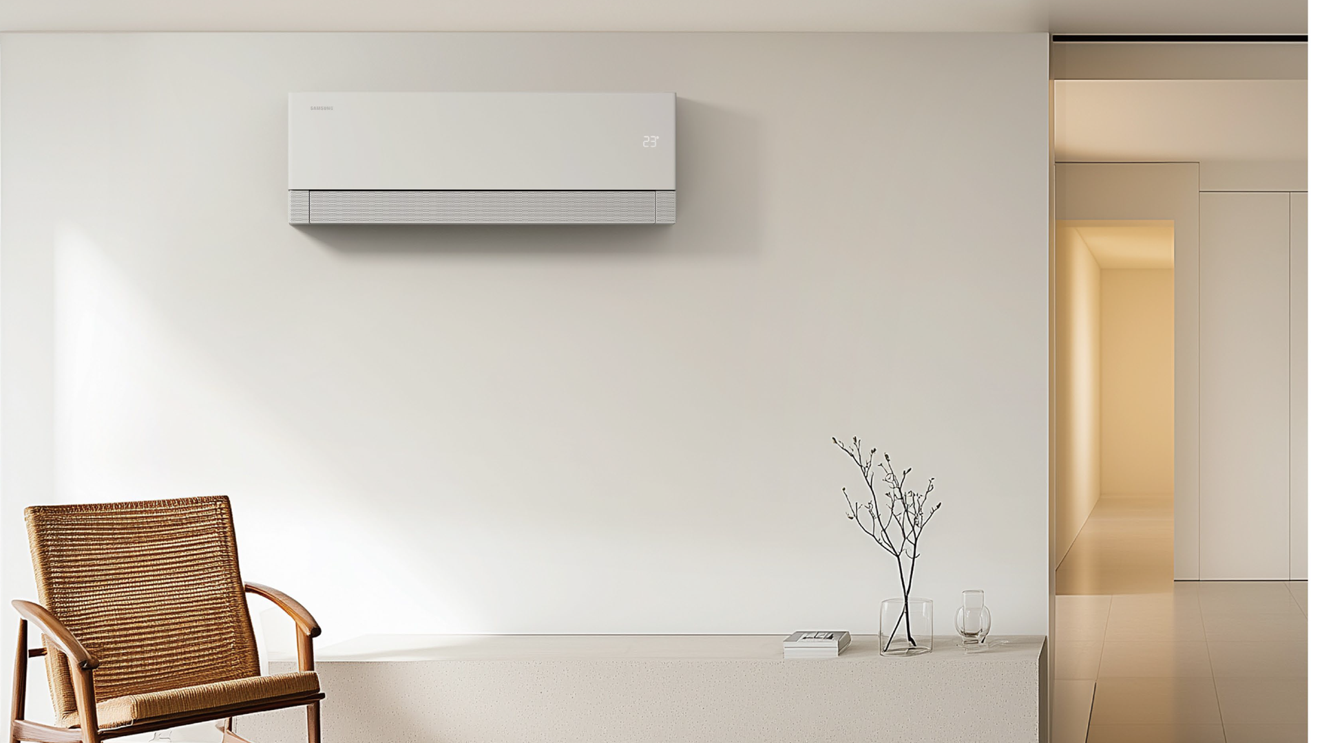 Lifestyle scene with AR80H installed in the upper left corner