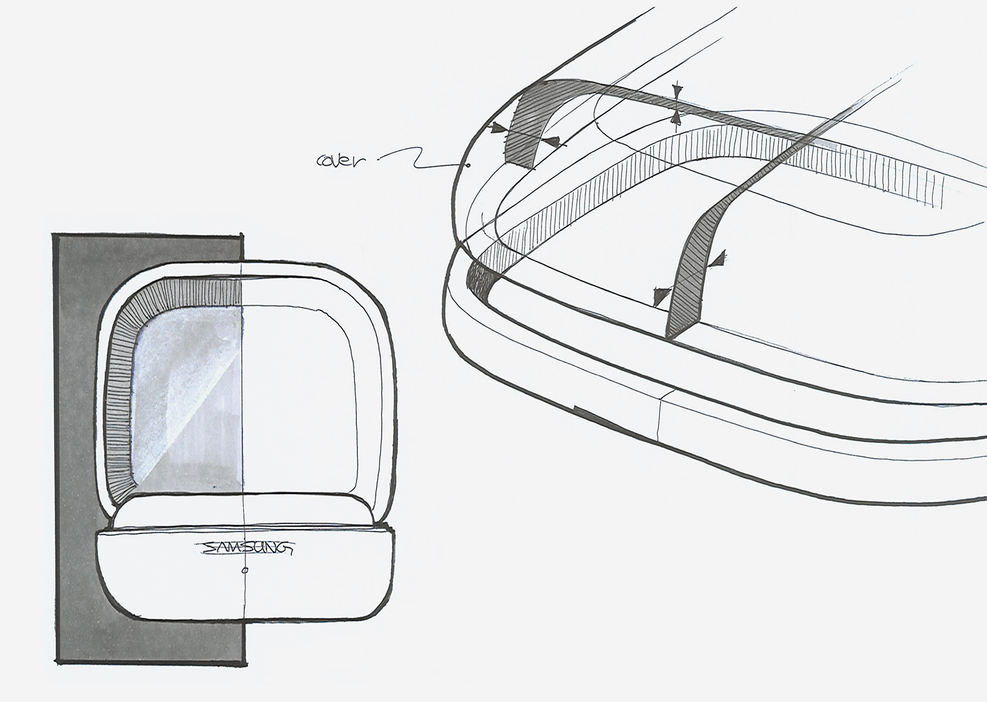 Galaxy Buds4 Cradle sketch image