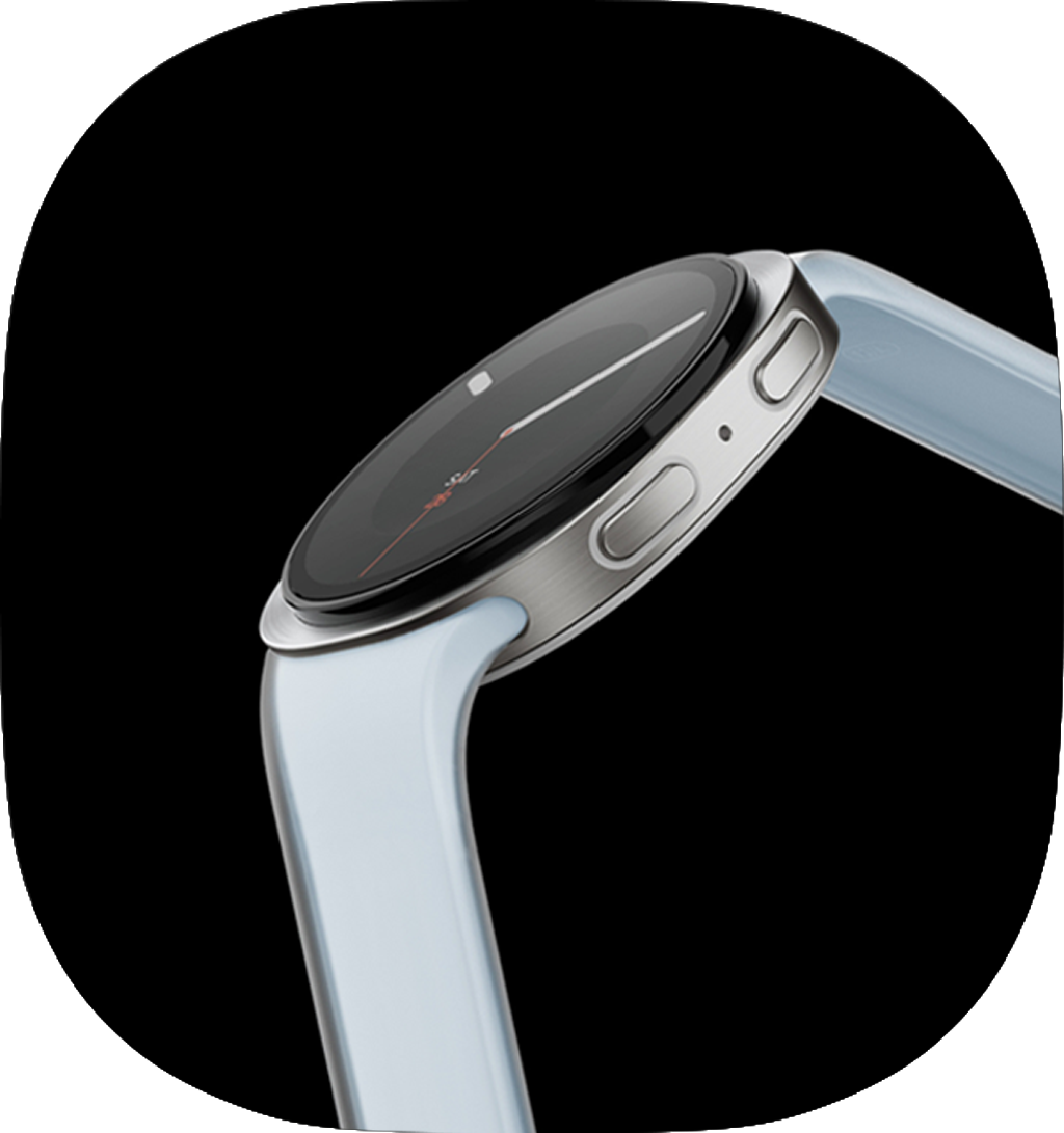 Galaxy Watch9 featuring the Misty Band in Blue.