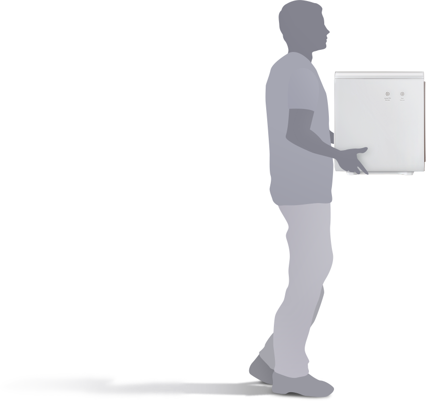 A man is seen holding the modular cube.