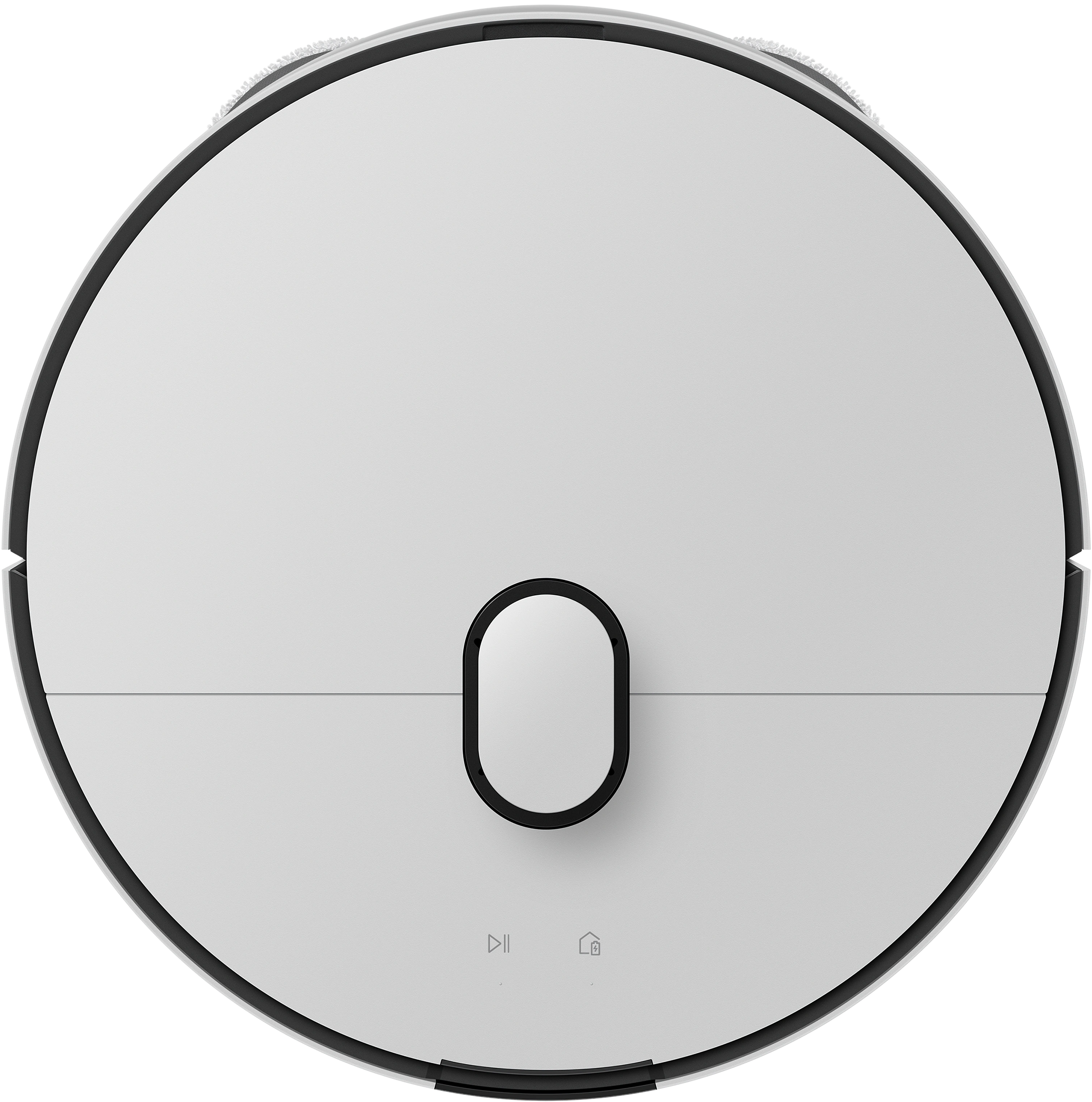 Front-facing view of the top of the product, featuring a color contrast with white on the upper part and charcoal on the lower part.