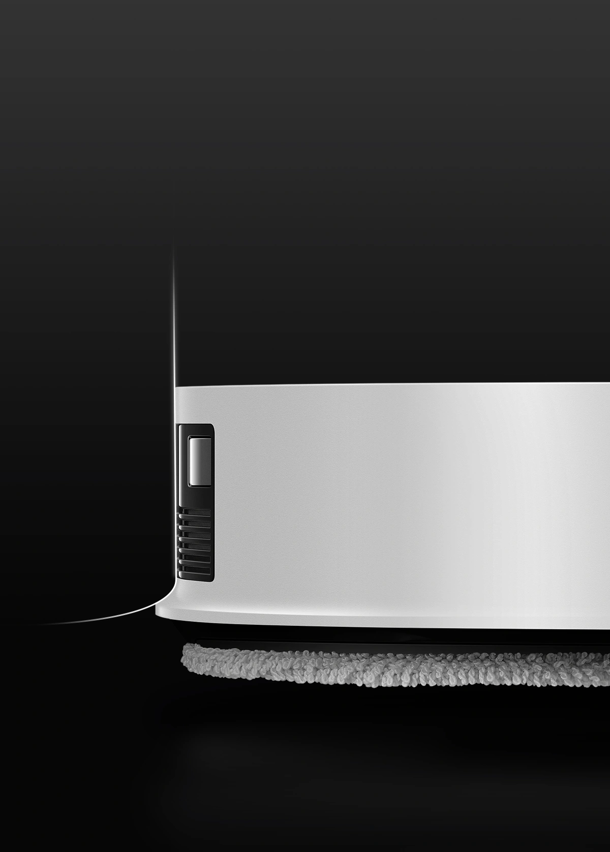 Side curve of the product gently extending like the eaves of a roof