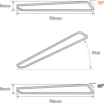 A structural drawing of the Curved Display