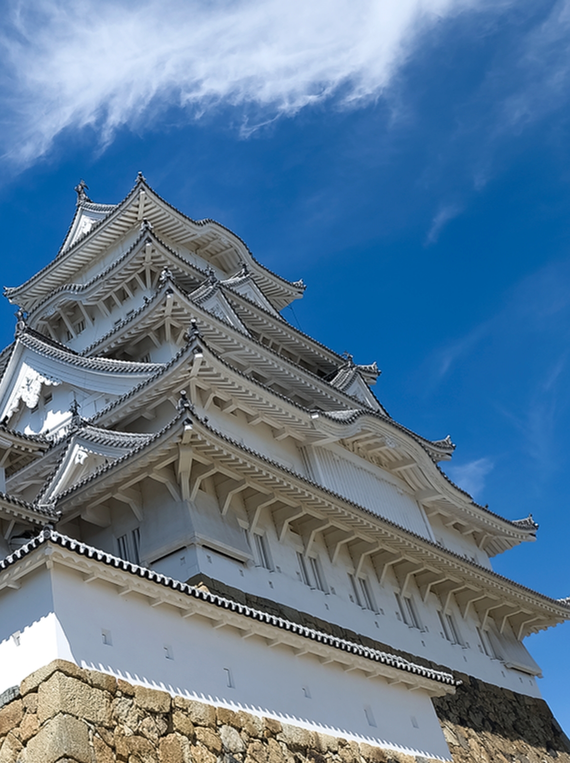 Himeji Castle in Japan, photographed in July 2023.