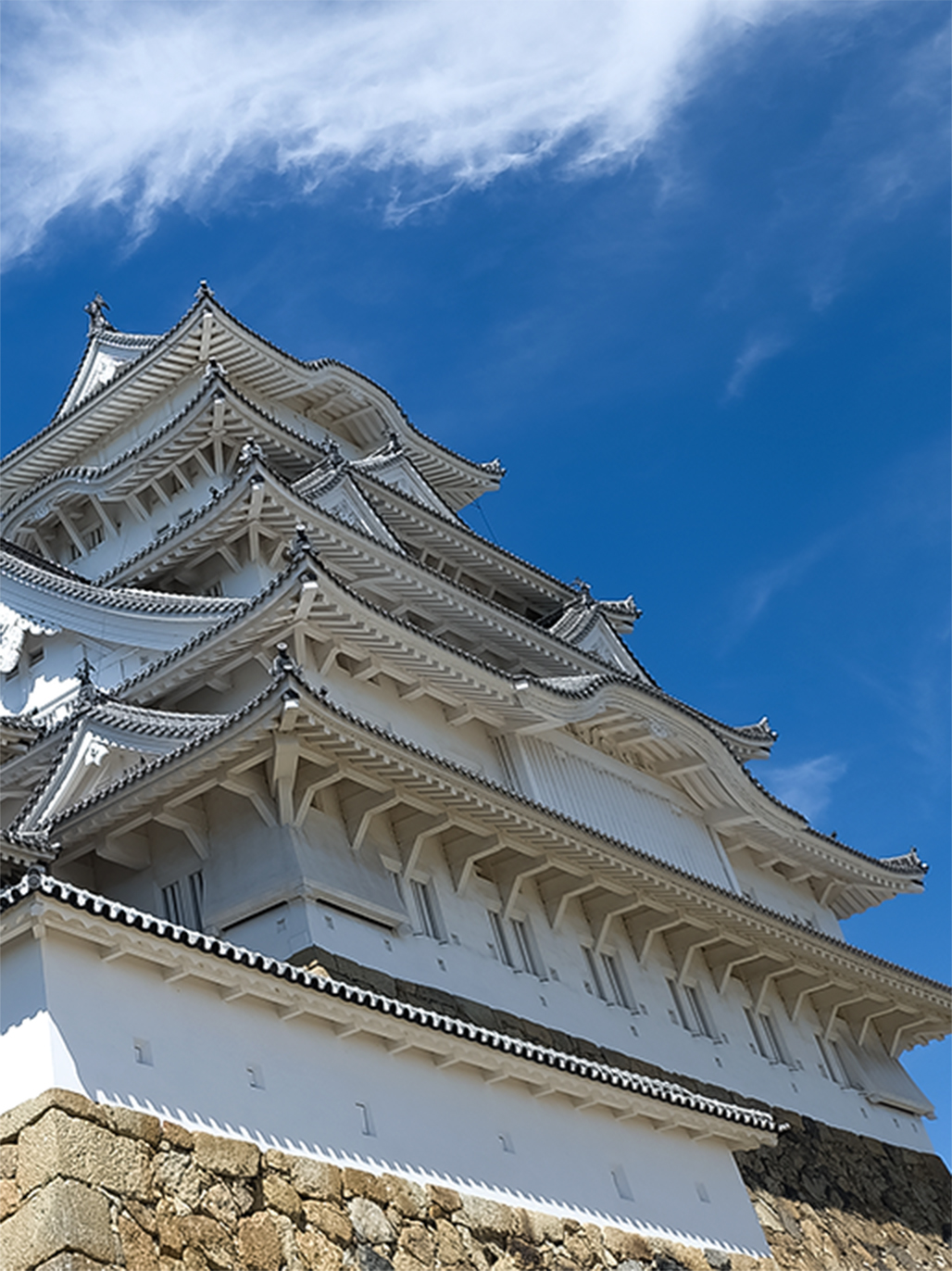Himeji Castle in Japan, photographed in July 2023.