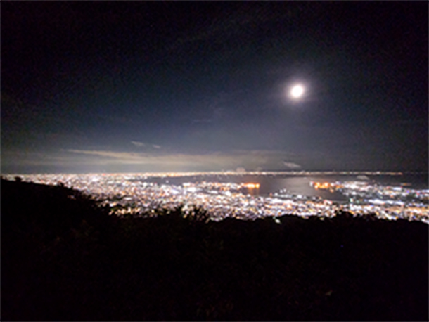 A night view of Kobe from the top of Mount Maya.