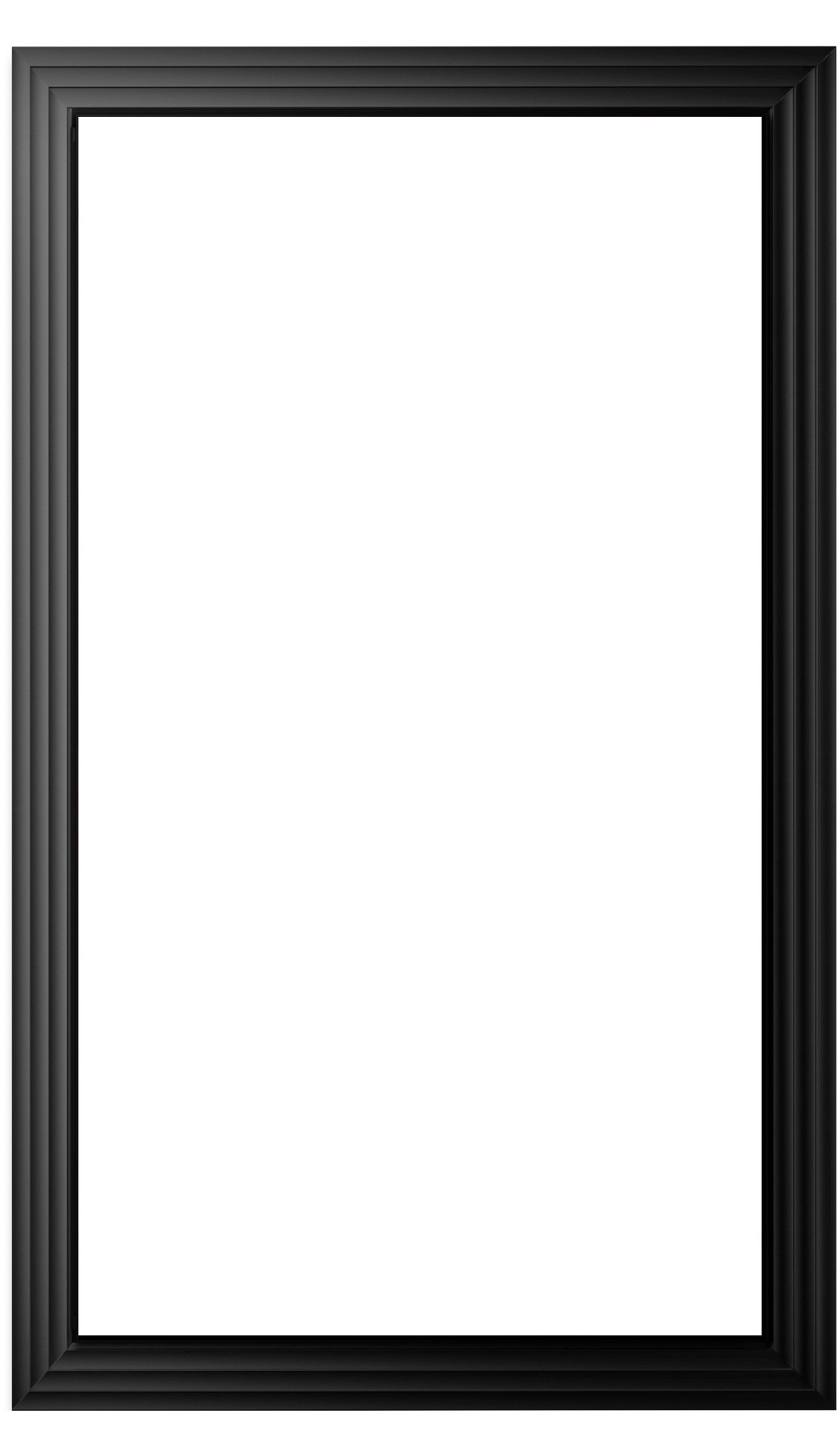 Inside a black frame that steps inward in several layers, a black Music Studio 5 speaker with a round visible speaker grille sits at the center. Concentric circles, wave-like lines, dots, and musical notes spread across neon pink and green, depicting sound connecting people.