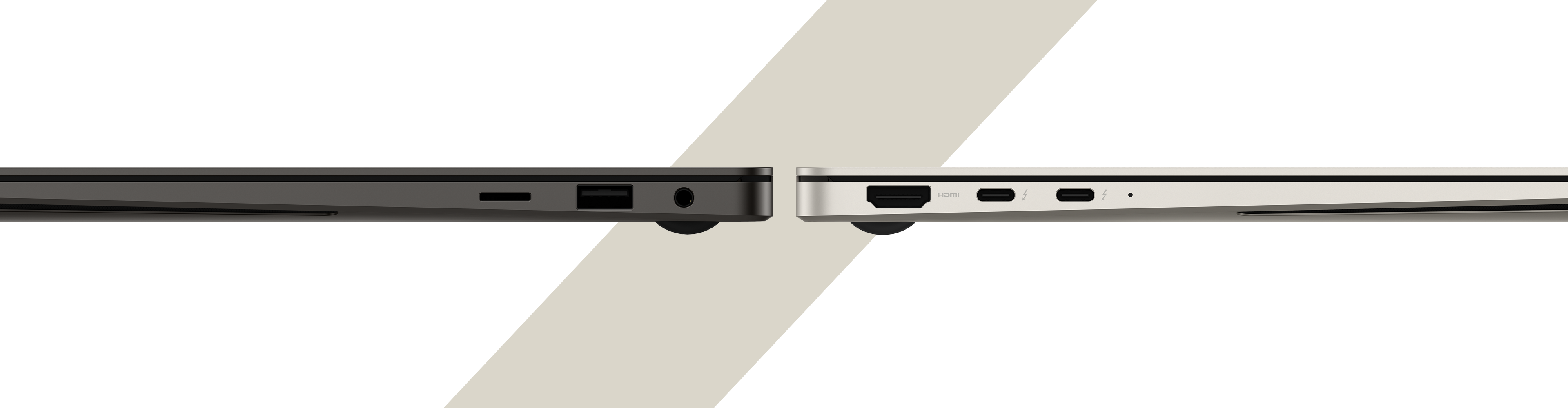 This image describes the full ports on both sides of the Galaxy book 3.