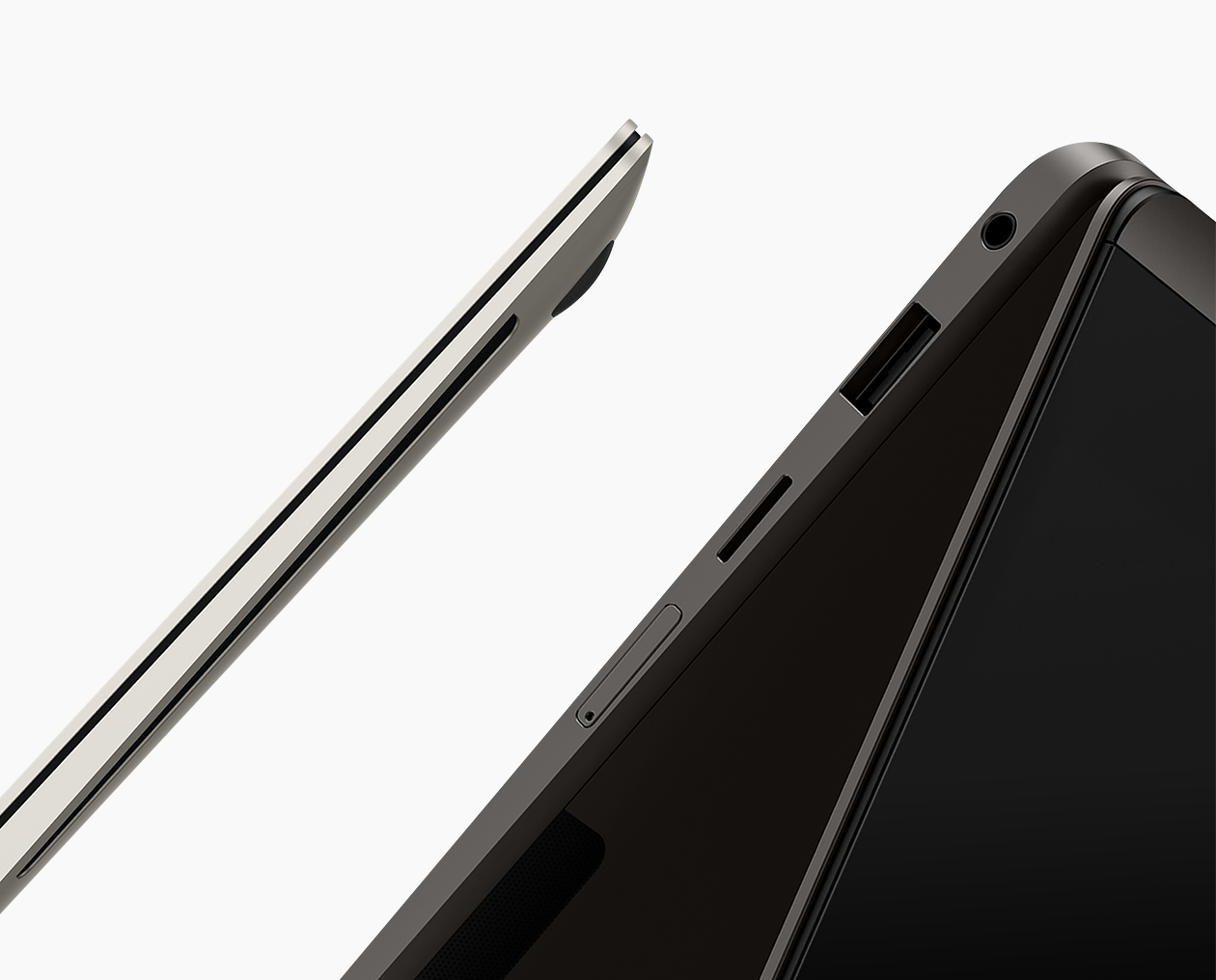 This is the Galaxy Book 3 image describes the minimal form of the aluminum body.