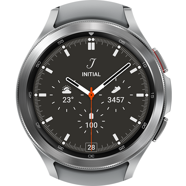This image compares the display size of the Galaxy Watch6 series, which is 20% expanded based on the Galaxy Watch5 and Galaxy Watch4 Classic..
