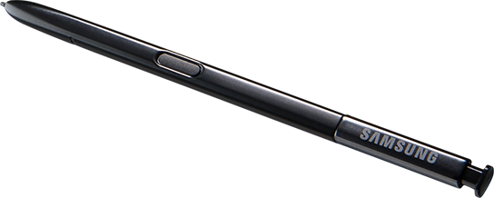 An image shows Samsung Galaxy Note 8 and S Pen