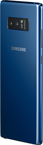 The blue Samsung Galaxy Note 8 model.