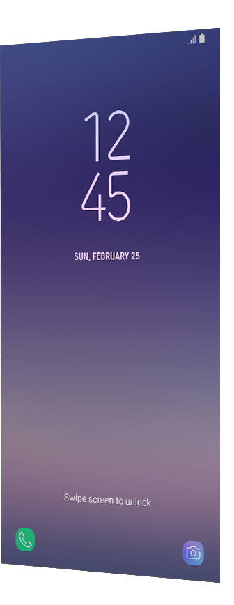 Five different lock screens are shown in order on the screen.