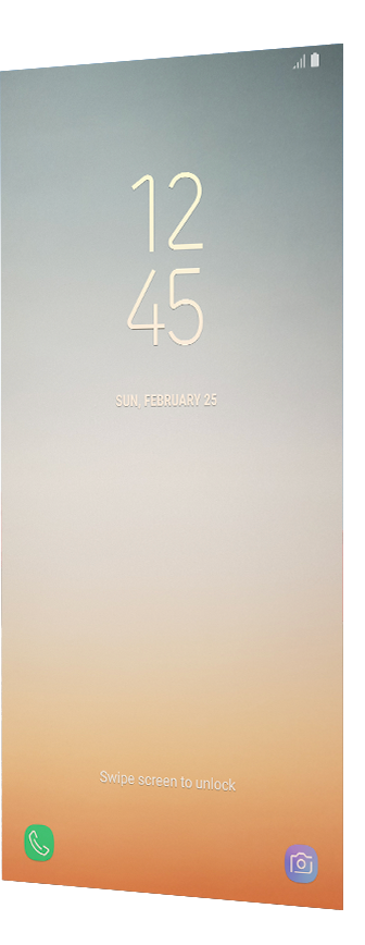 Five different lock screens are shown in order on the screen.