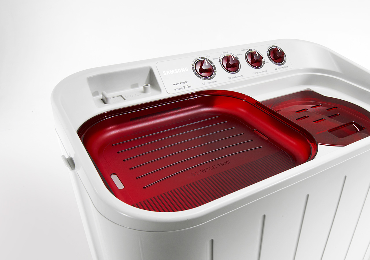Top view of Samsung Indus2 semi-automatic washer
