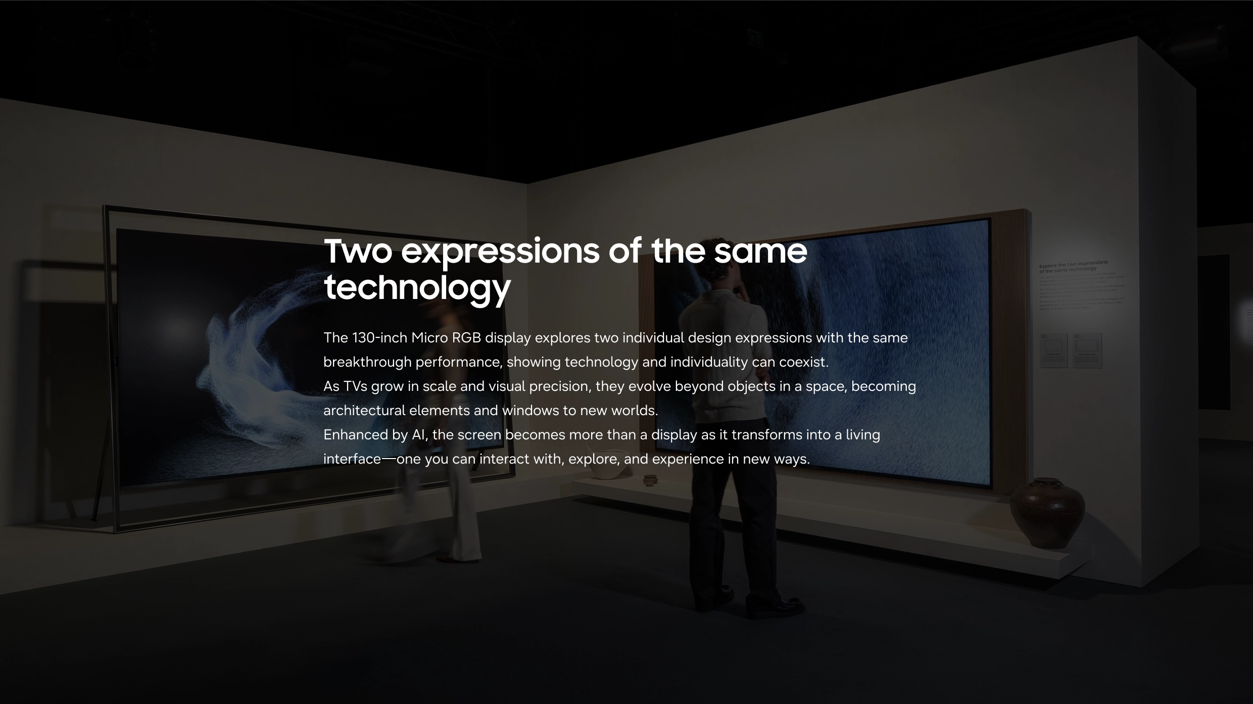 Artful Living: Lifestyle experience where displays become part of art and living space.