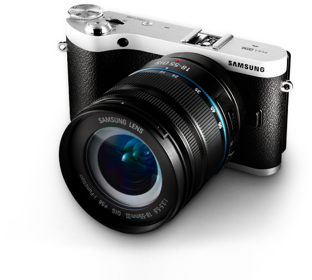 The front of Samsung Camera NX300 is shown.