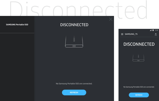 An image shows Samsung T5’s UX design.