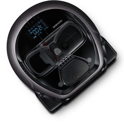 Audio buttons allow you to hear the sounds of the Darth Vader and Stormtrooper version of POWERbot (VR7000).
