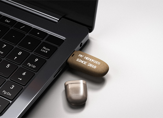 This is what a memory capsule looks like in a laptop. 