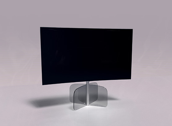 An image shows < Butterfly > work which was selected as the finalist in the competition contest of Samsung Electronics QLED TV stand.