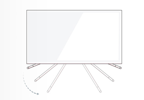 An image shows the sketch of <Flamingo> work which was selected as the finalist in the competition contest of Samsung Electronics QLED TV stand.