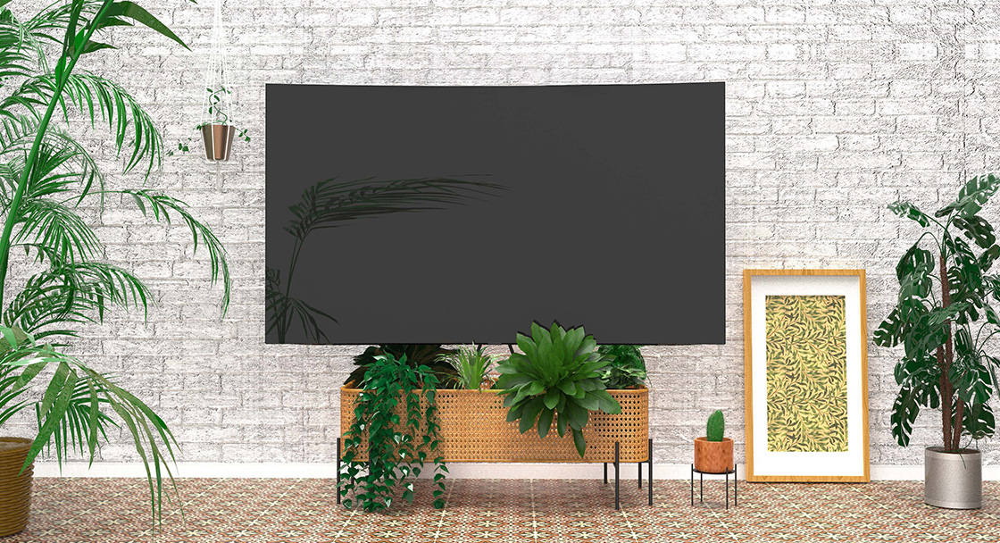 An image shows <PlantLife> work which was selected as the finalist in the competition contest of Samsung Electronics QLED TV stand.
