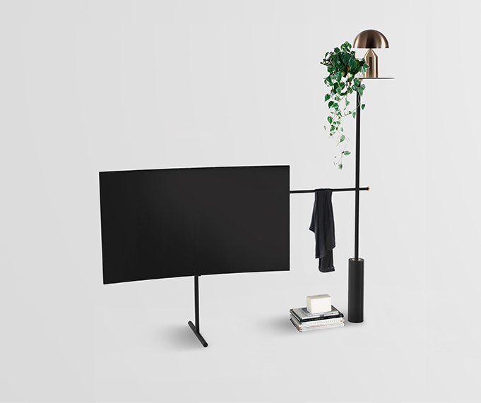An image shows <RoR> work which won the Samsung Electronics QLED TV Stand Competition contest.
