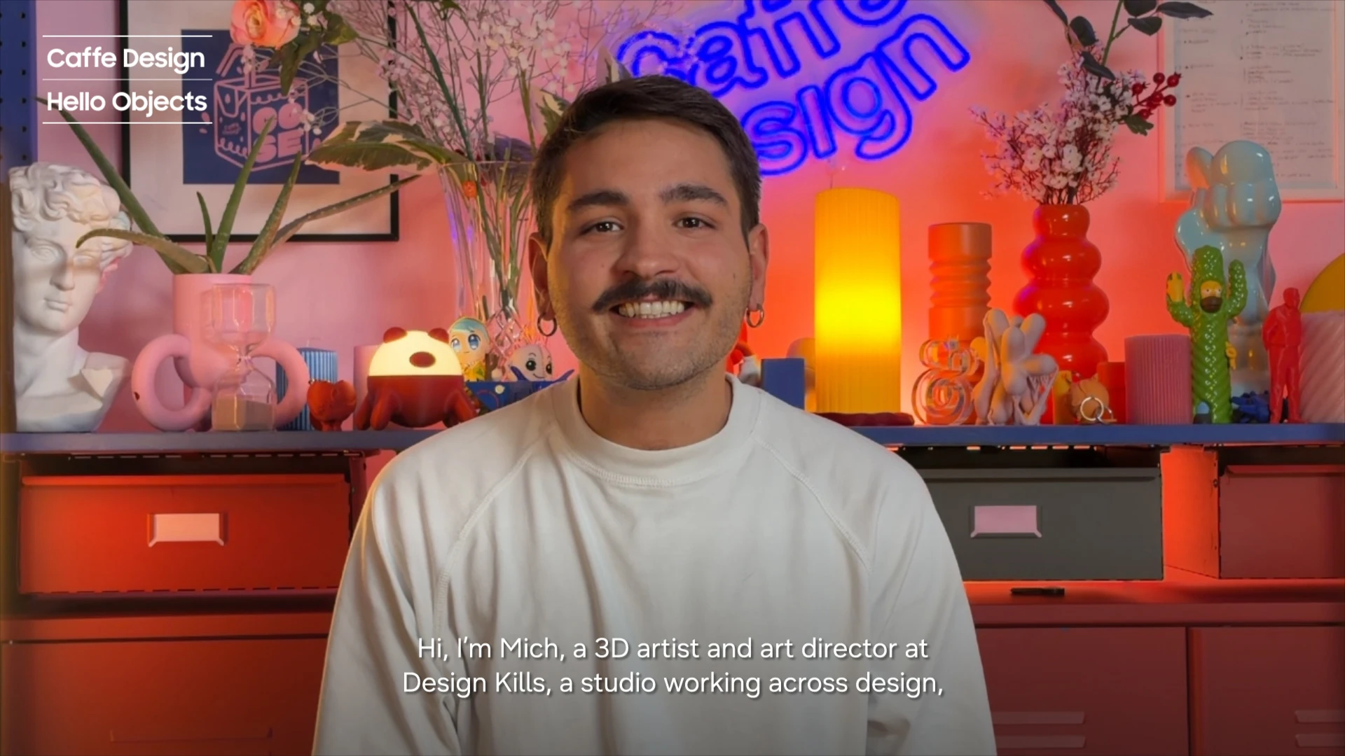 Thumbnail for an artist interview introducing HELLO OBJECTS by Caffè Design.