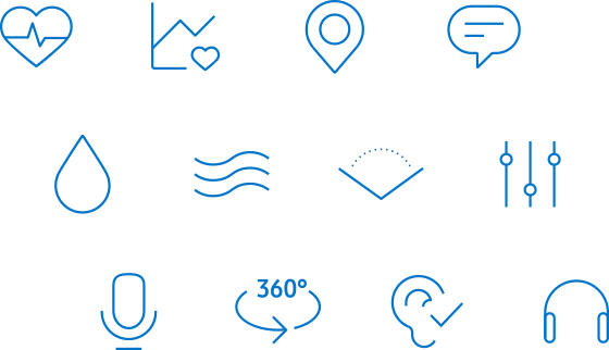 An image shows icon graphics used in Samsung wearable package design.