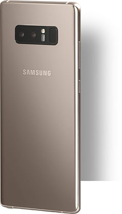 The gold Samsung Galaxy Note 8 model.