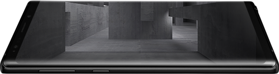 This is an image of a black Galaxy Note9.