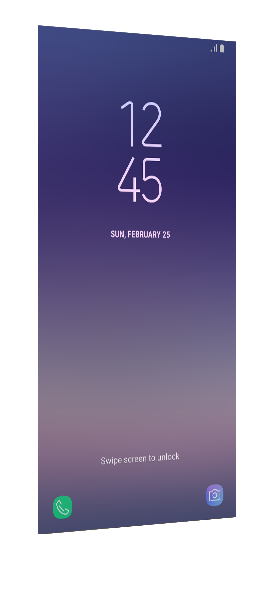 Two different lock screens are shown in order on the screen.