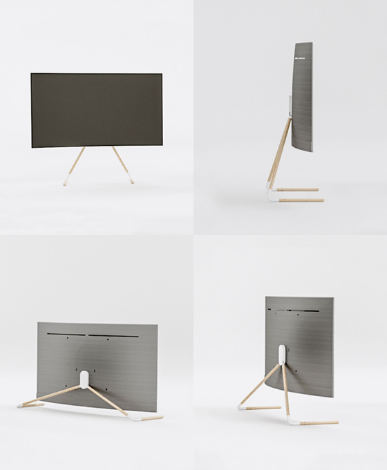 An image shows < Flamingo > work which was selected as the finalist in the competition contest of Samsung Electronics QLED TV stand.