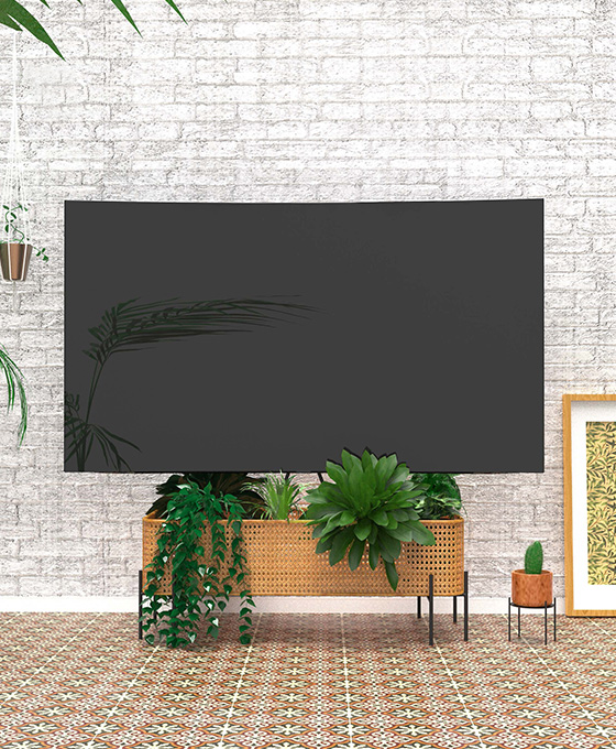 An image shows <PlantLife> work which was selected as the finalist in the competition contest of Samsung Electronics QLED TV stand.