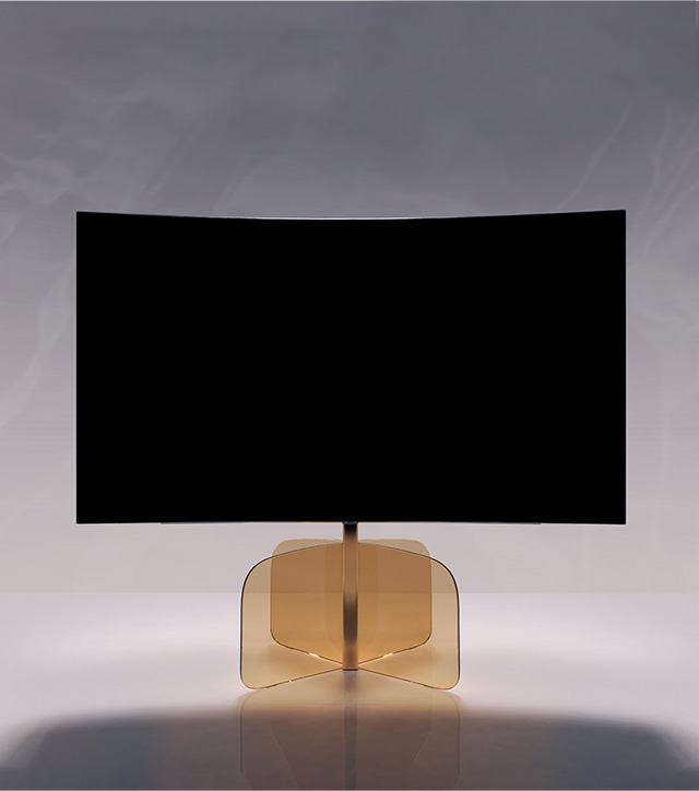 An image shows <Butterfly> work which was selected as the finalist in the competition contest of Samsung Electronics QLED TV stand.