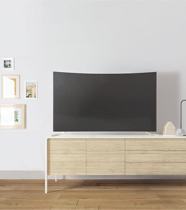 An image shows <Flamingo> work which was selected as the finalist in the competition contest of Samsung Electronics QLED TV stand.