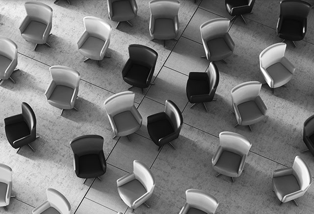 This is a image of many chairs.