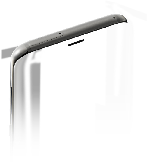 An image showing the side curvature of Galaxy S8.