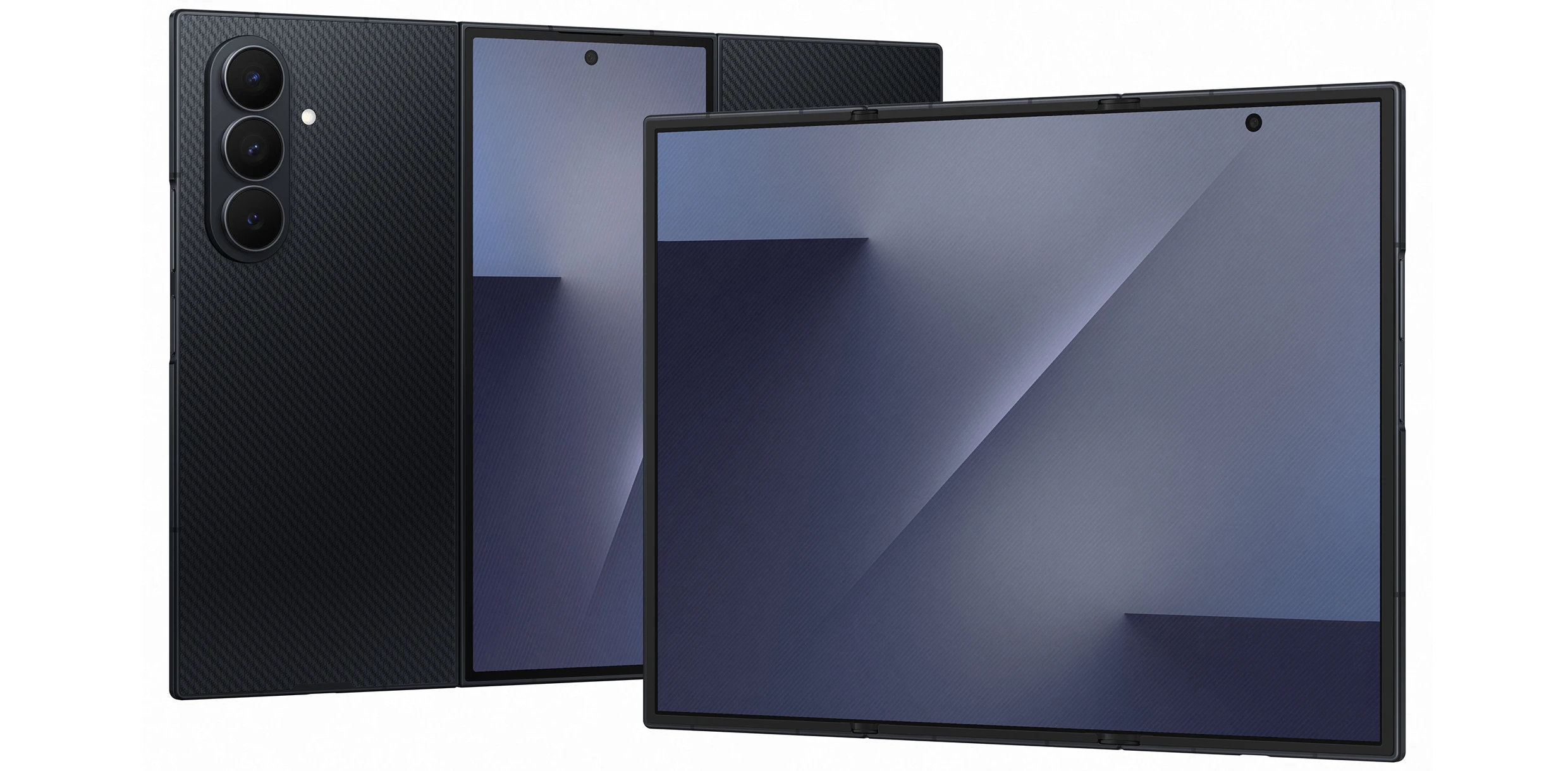 A concept that presents an innovative vision of the future through a compact form factor with a large display that folds twice.