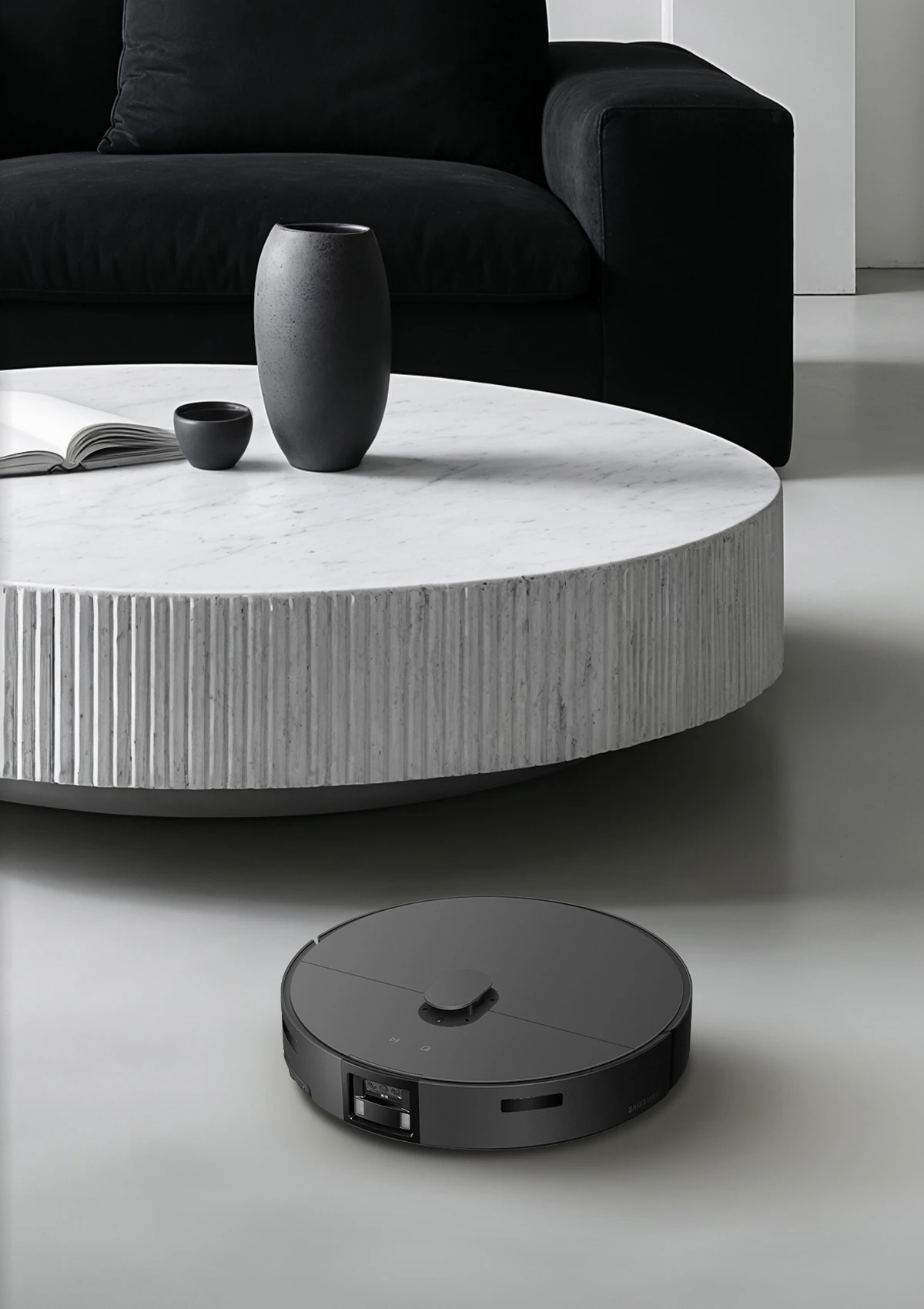 A robot vacuum that blends naturally and beautifully into the user’s view, becoming a seamless part of everyday life.