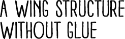 A wing structure without glue