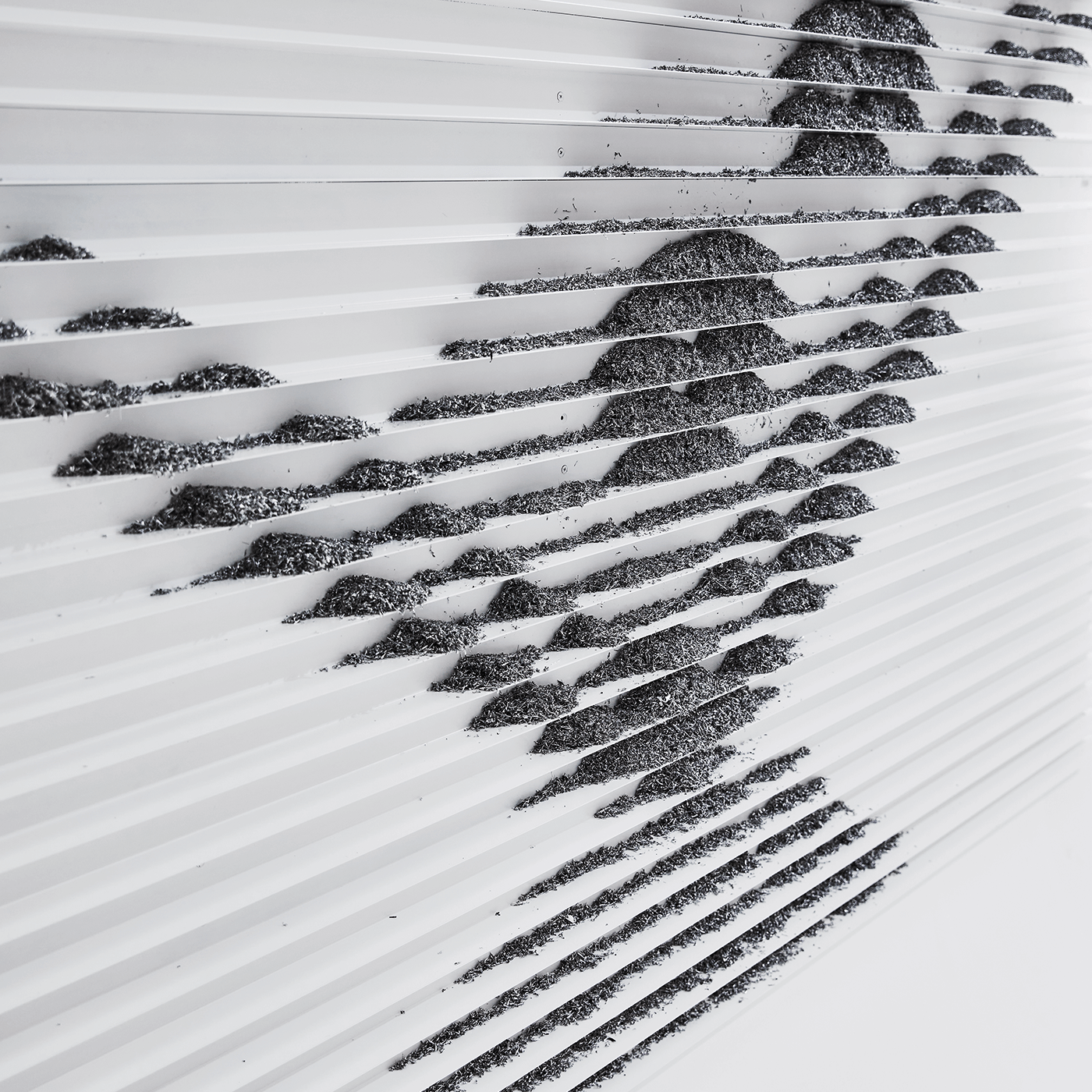 알루미늄 부산물로 제작된 ‘The Footprint’의 디테일 컷입니다.