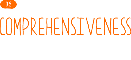 02 COMPREHENSIVENESS 모두를 위한, 차별 없는 디자인을 추구합니다
