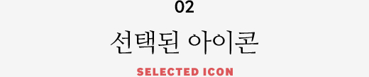 02 선택된 아이콘 SELECTED ICON